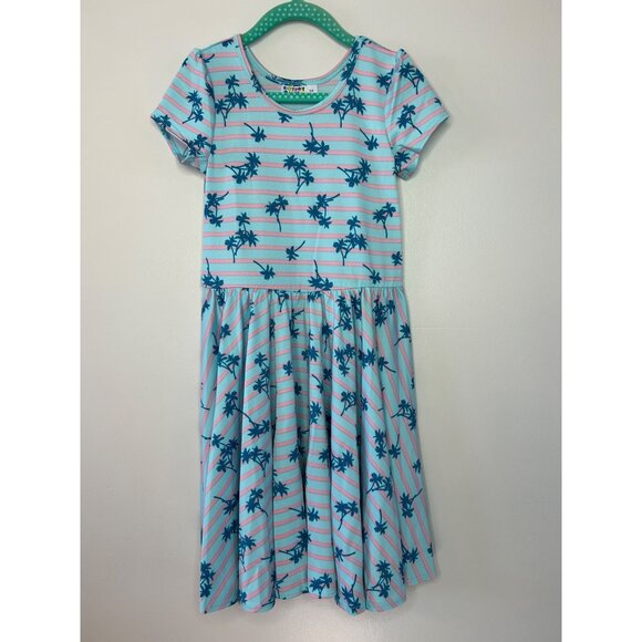 Dot Dot Smile Other - Dotdotsmile Dress Size 5-6 New With Tags Palm Trees Blue and Pink